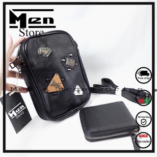(HOT SALE)MINI BAG STICKER+WALLET KHOÁ ZIP DA PU CAO CẤP CB94