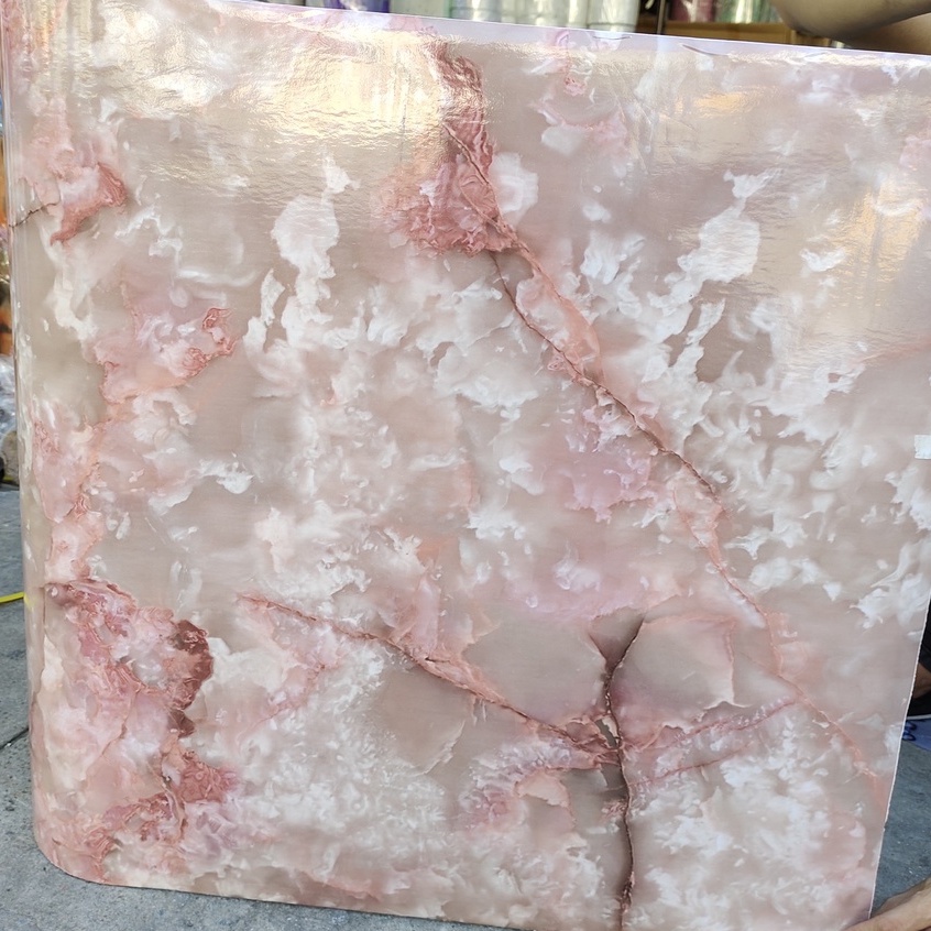 Decal dán tường ĐÁ PHỈ THÚY HỒNG KHỔ 60CM nhiều mẫu (giá 1m dài)