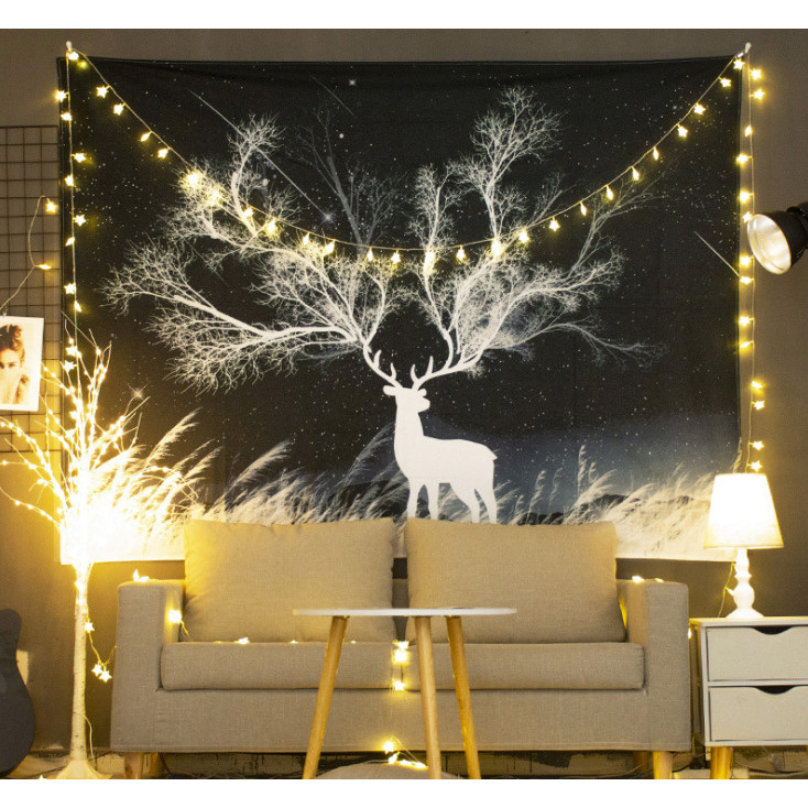 [ CÓ SẴN - RẺ VÔ ĐỊCH ] Tranh Vải Treo Tường Decor , Thảm Trang Trí ( Tặng Bộ Móc Treo Giá 35k )