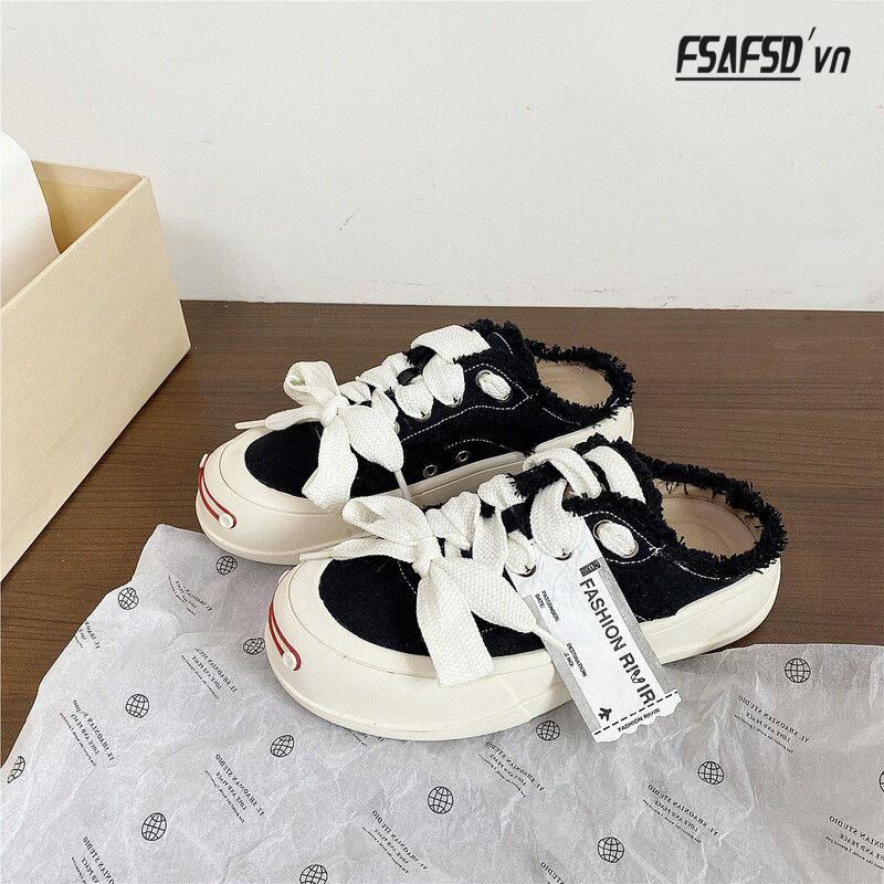 Giày Thể Thao Canvas Đế Dày Mẫu Mới 2022 Thời Trang Mùa Hè Cho Nữ