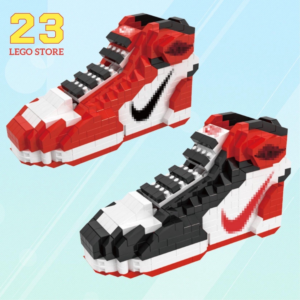 Bộ đồ chơi lắp ghép Giày thể thao Sneakers mini cực ngầu, Đồ chơi lắp ráp giày Sneakers Nike