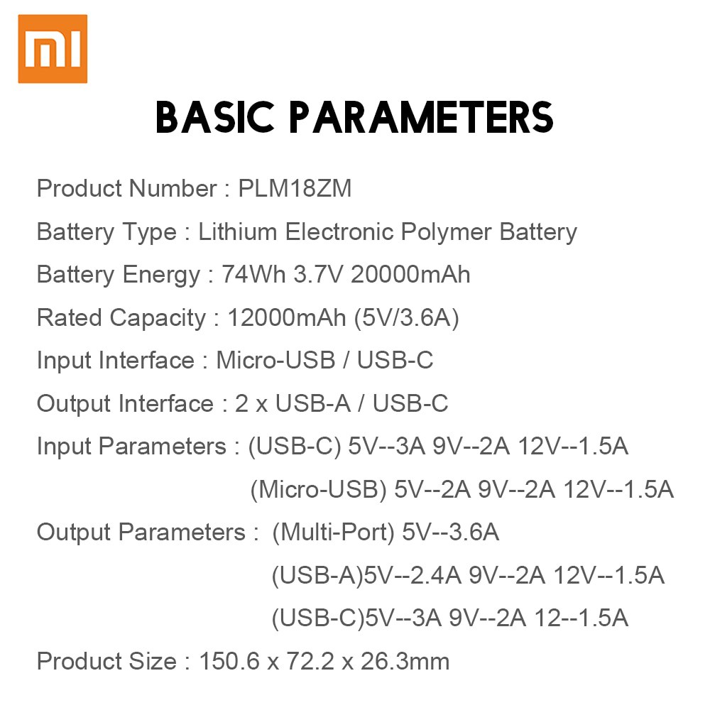 Pin sạc dự phòng Xiaomi gen 3 20000 mAh - Pin dự phòng Xiaomi 20000 mAh