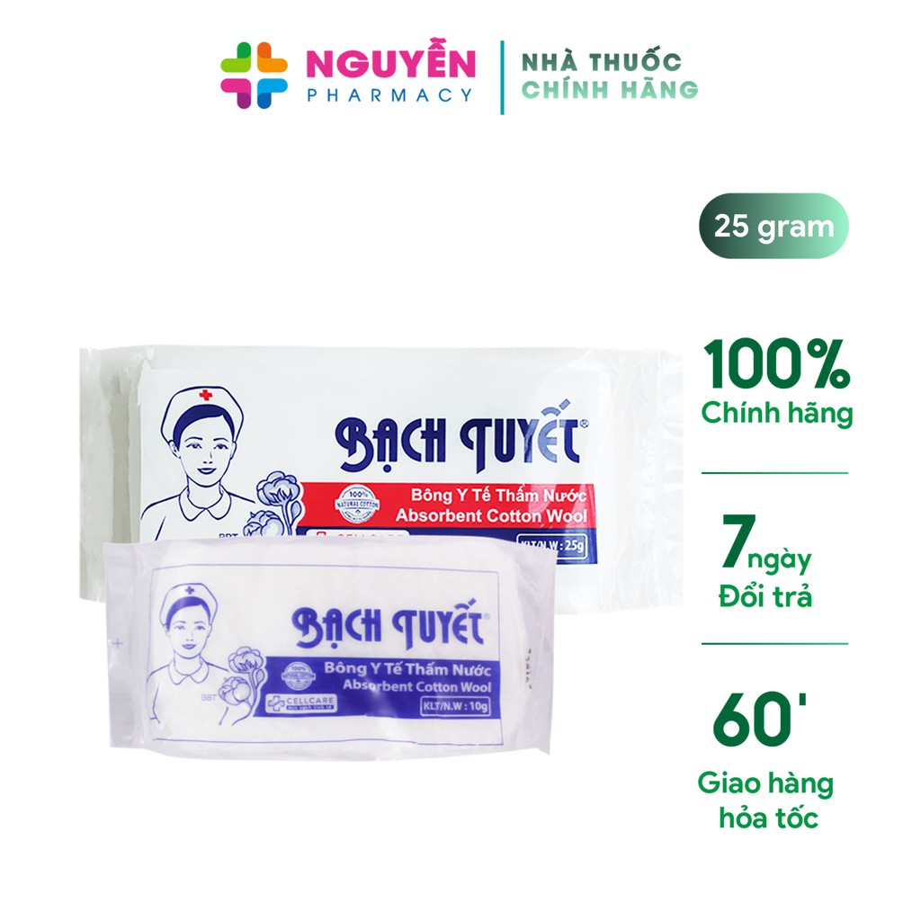 Bông y tế Bạch Tuyết - 100% tự nhiên, an toàn, không gây dị ứng