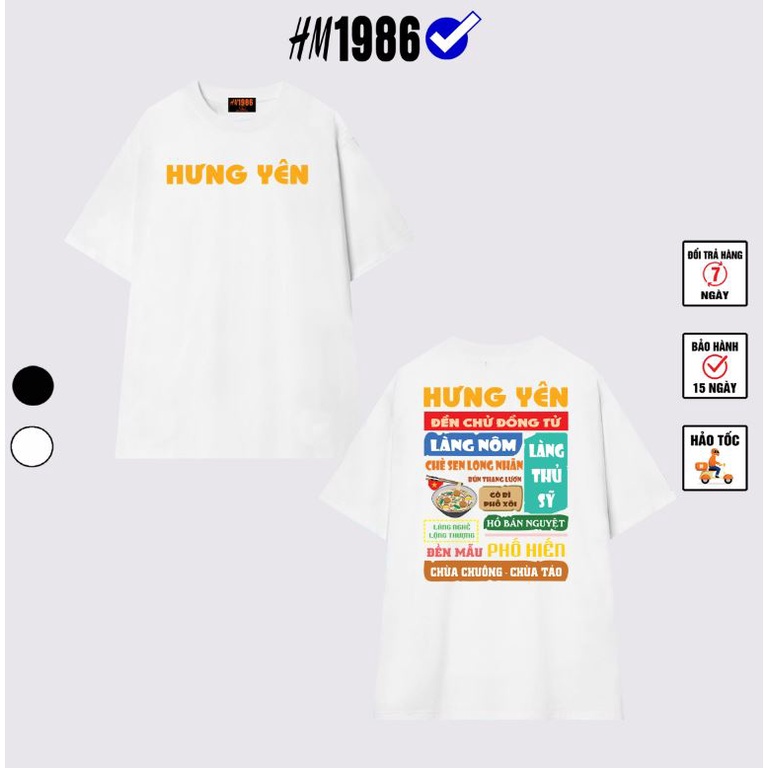 Áo thun tay lỡ unisex nam nữ 63 tỉnh thành VIỆT NAM Hà Nội cotton form rộng oversize nhiều màu phong cách ulzzang hm1986
