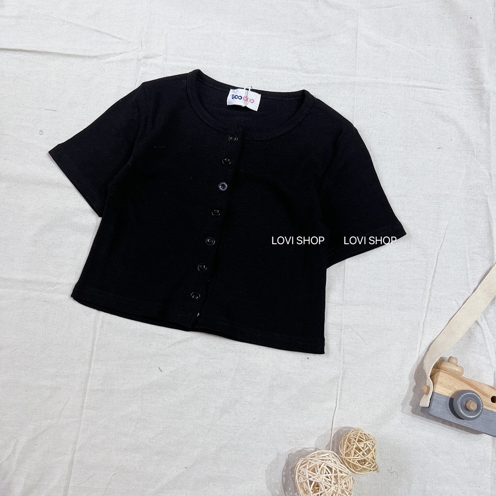 LOVI SHOP- Áo croptop chất thun gân mềm basic nhiều màu