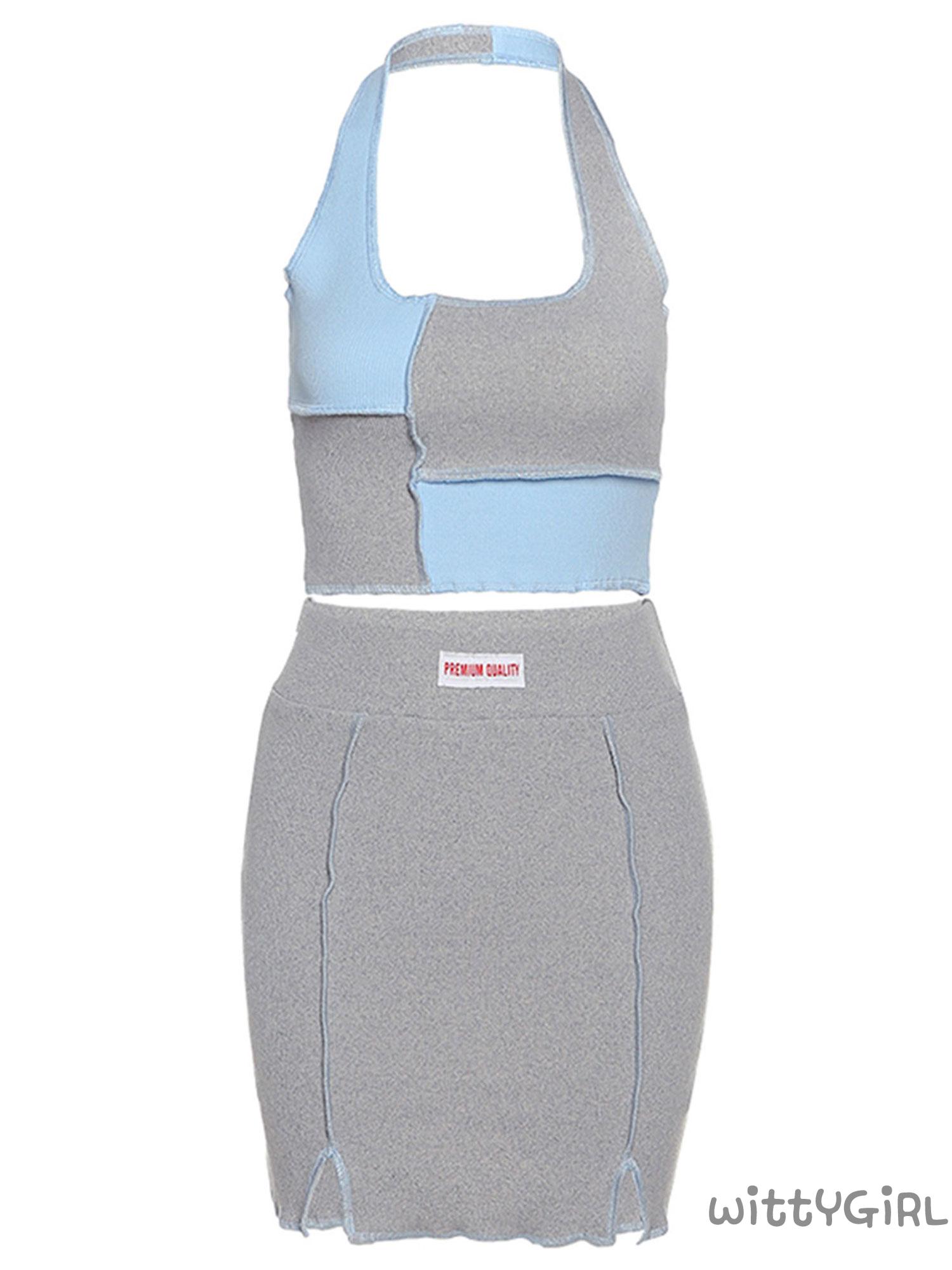 Set Áo Lửng 2 Dây + Chân Váy Ngắn Quyến Rũ Cho Nữ | BigBuy360 - bigbuy360.vn