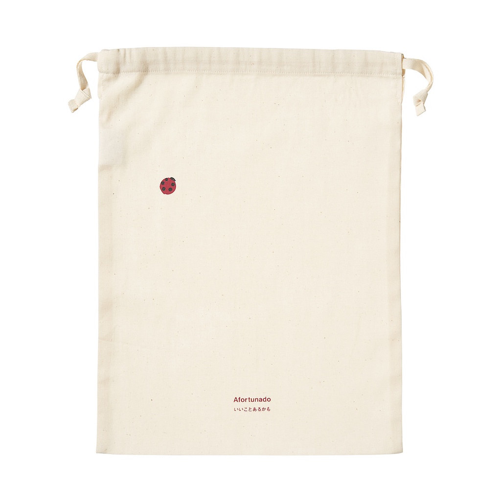 [MUJI] TÚI COTTON DÂY RÚT HỌA TIẾT 30x39,5cm