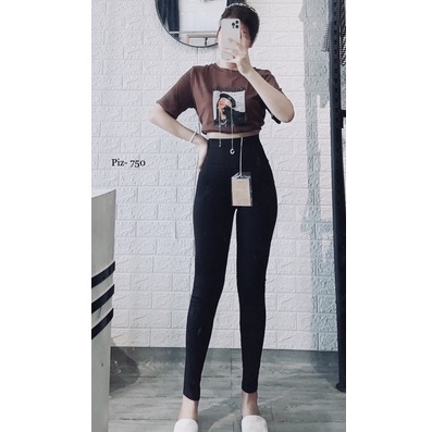 Quần Legging Hàn cao cấp/ cạp siêu cao/ gen bụng/ chất dày dặn  M750