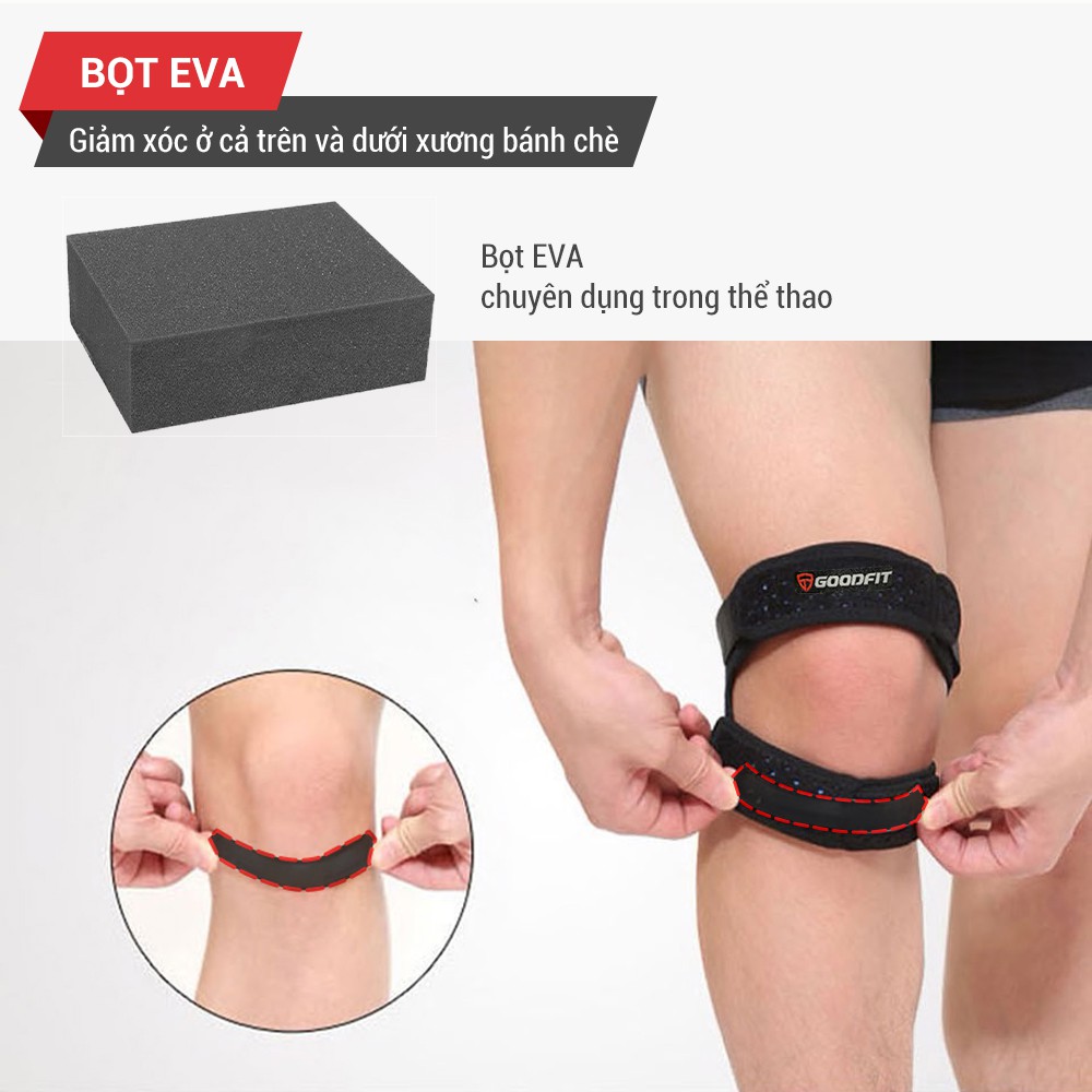 Băng gối thể thao bảo vệ kép co giãn 4 chiều, thoáng khí GoodFit GF521K