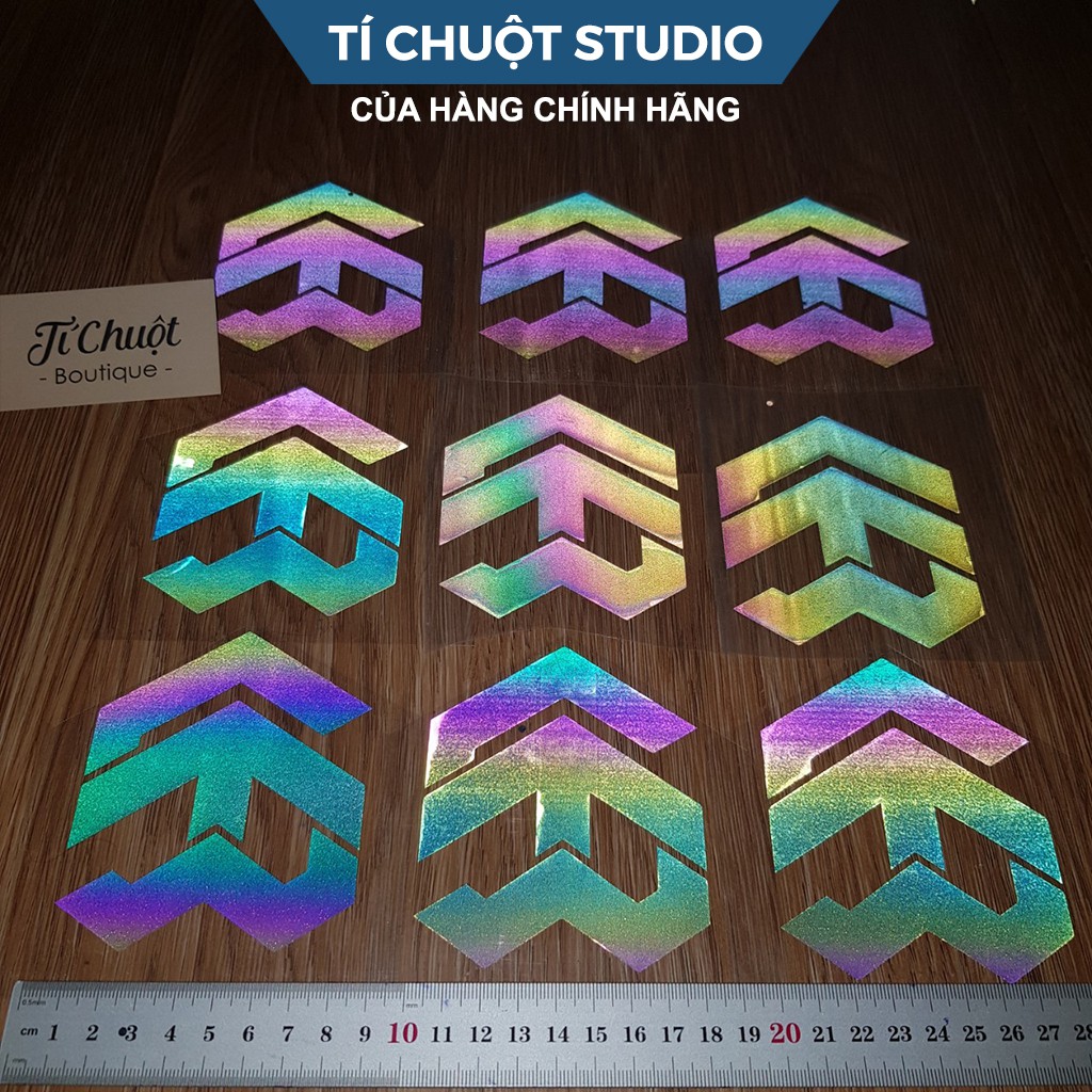 [FREESHIP] Sticker logo 5theway phản quang 7 màu, miếng dán decal phản quang in bao mọi loại vải - Tí Chuột Studio