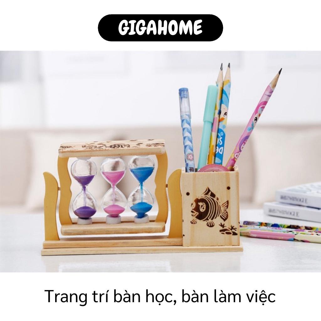 Đồng hồ trang trí  GIÁ VỐN] Đồng hồ cát 3 lọ đo thời gian phong cách hiện đại và đơn giản, màu sắc tươi sáng  8642