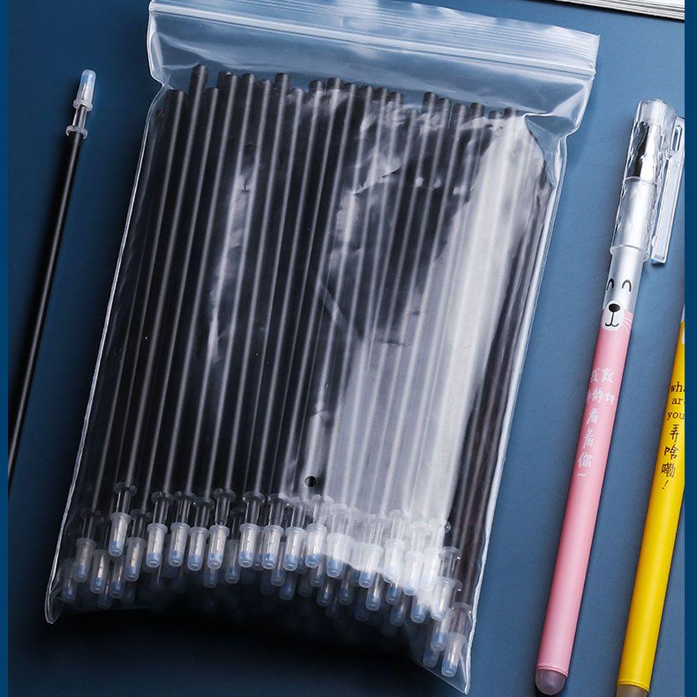 CHOOKEY 10PCs/20PCs Stationery Erasable Pen Refill Hot Neutral Ink Erasable Gel Pen Office Roller Ball School Writing Tool Blue Black Signature Gel Pen/Multicolor