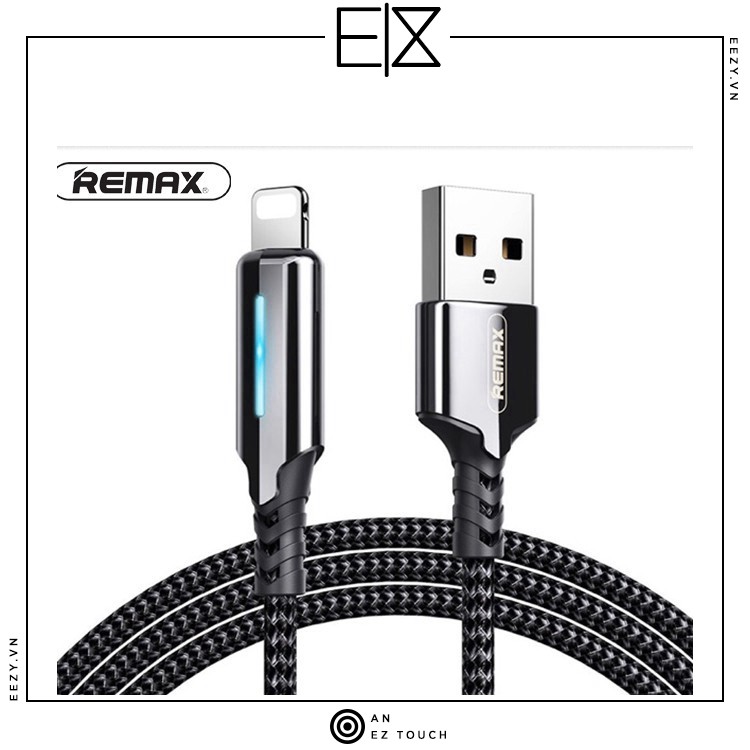 DÂY CÁP SẠC  NHANH IPHONE IPAD REMAX RC 123I CÓ ĐÈN LED TỰ NGẮT KHI ĐẦY CHÍNH HÃNG REMAX DÀI 1M NGUỒN RA 2.4A