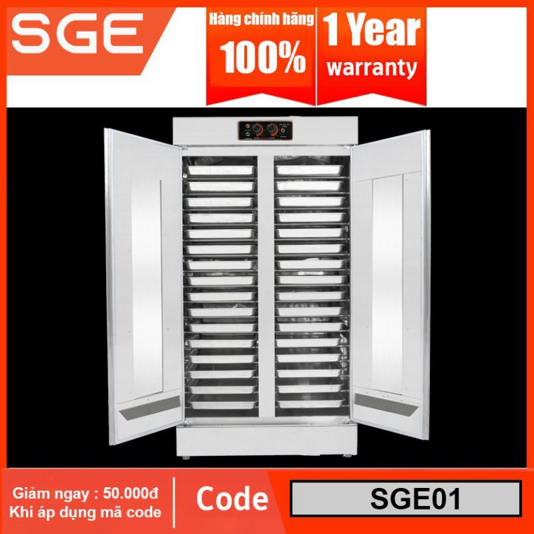Tủ Ủ/Lên Men Bột Bánh Mì, Thực Phẩm PF32 Loại 32 Tầng. Dễ Sử Dụng, Tiết Kiệm Điện, Tốc Độ Cao. Thương Hiệu SGE Thailand