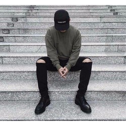 quần jean nam đen trắng co giãn rách gối(tặng kèm khẩu trang su 3D) phong cách cá tính | BigBuy360 - bigbuy360.vn