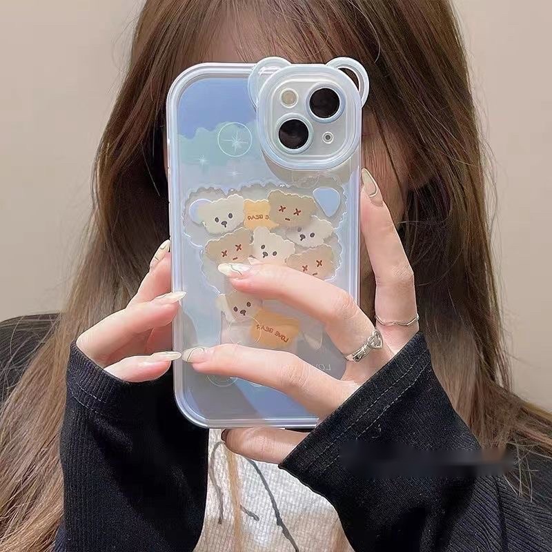 Ốp Iphone Bear Xanh 13 Pro Max/13/13 Pro/12 Pro Max/12/212 Pro/11 Pro Max/11/Xs Max/X/Xs/8 Plus/7 Plus