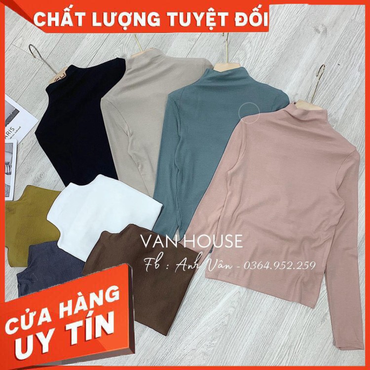 BÁN SỈ ÁO TĂM NHIỆT CỔ LỌ 5 MÀU TRƠN NỮ