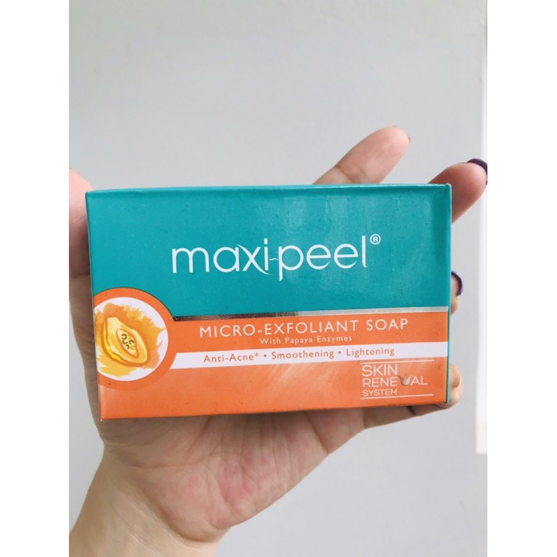 Xà phòng Maxi peel MAXIPEEL-Xà bông cục giảm mụn thâm cho lưng và cơ thể Maxipeel Exfoliant Soap 125