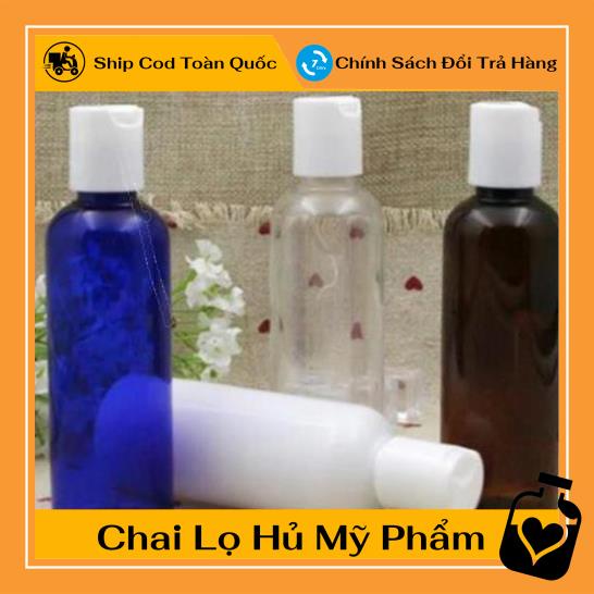 Chai Chiết Mĩ Phẩm ❤ Chai nhựa pet nắp nhấn trắng đục 30ml,50ml,100ml chiết mỹ phẩm , , phụ kiện du lịch