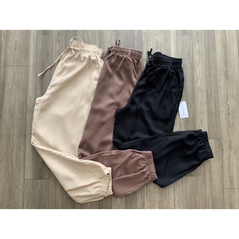 QUẦN BAGGY LƯNG THUN CHÂN BO THUN SHOJO