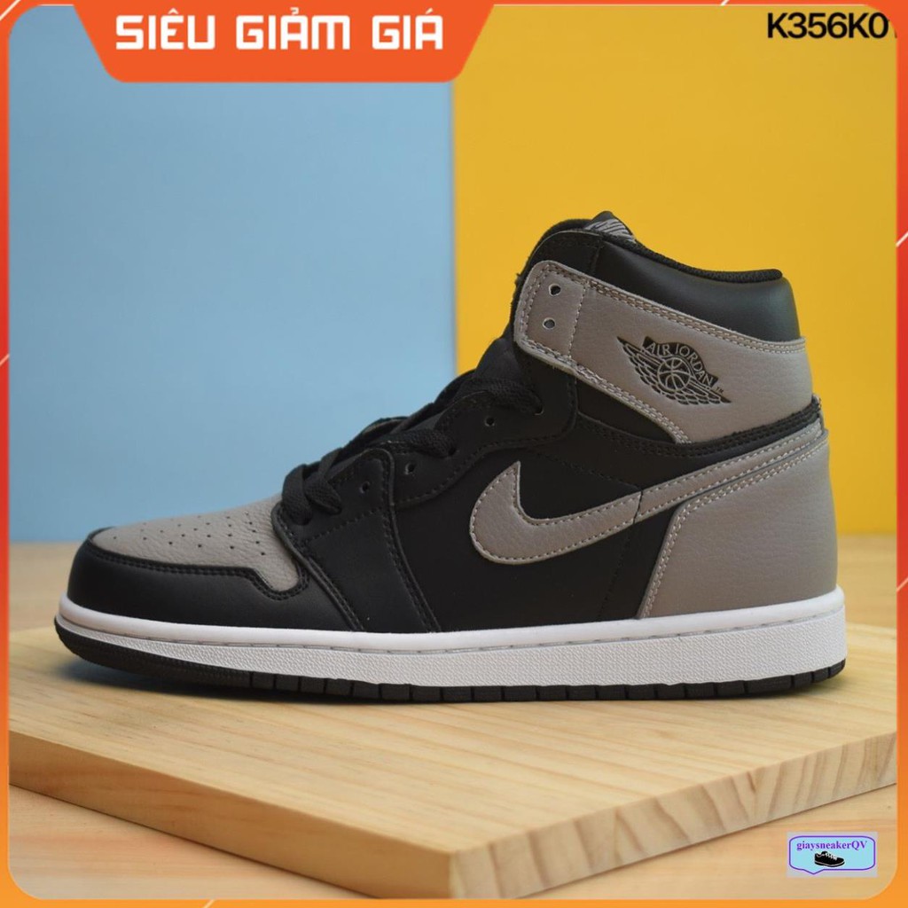 (Full Box + Sale ) Giày Thể Thao Air Jordan 1 Retro High Shadow (2018) xám đen Cao Cổ Siêu Đẹp Dành Cho Nam Nữ