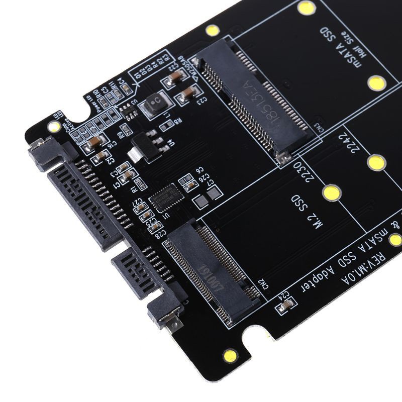 Thẻ Chuyển Đổi 2 Trong 1 Ngff M.2 B + M Key Mini Pci-E Or Msata Ssd Sang Sata Iii Cho Full Msata Ssd / 2230 / 2242 / 2260 / 22x80 M2