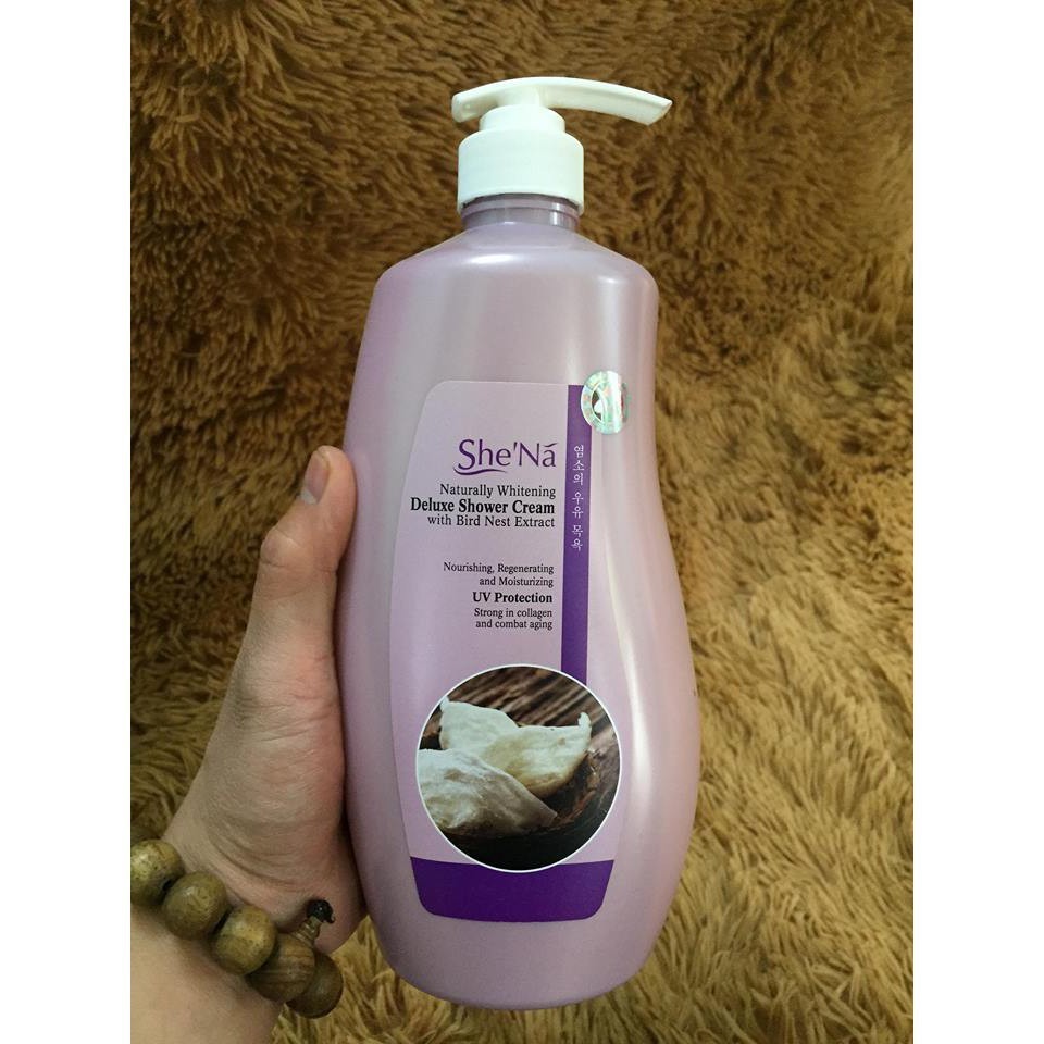 Sữa tắm SheNa tinh chất tổ yến 1200ml Nhập khẩu Malaysia