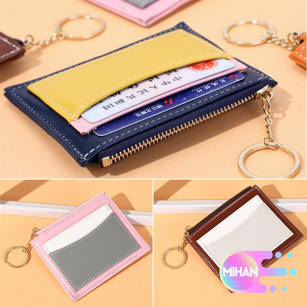 MIHAN1 Men/Wome ID Card Holders Card Bag Mini Purse Lady Wallet Gift Korean PU Leather Name Card Organizer Credit Card Holder/Multicolor