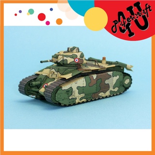 Mô hình giấy 3d xe tăng renault b1bis tỉ lệ 1/72