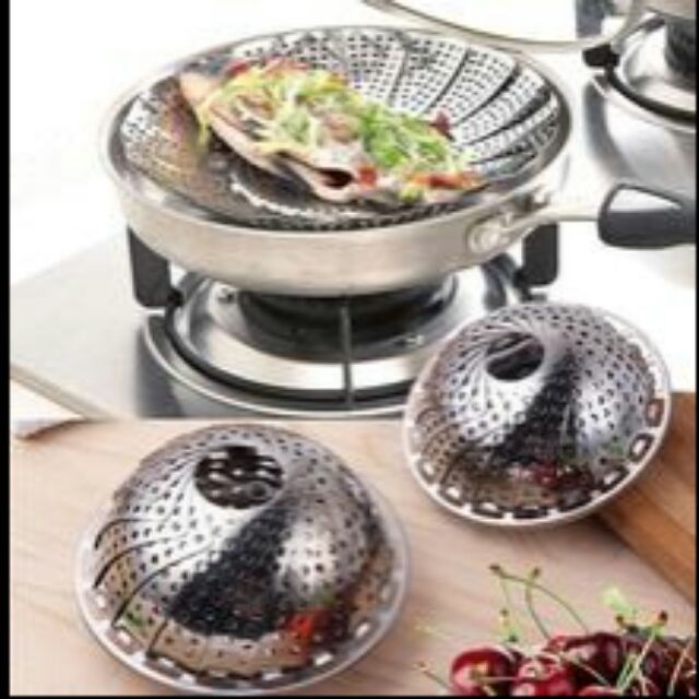 Dụng cụ chưng hấp inox dùng cho nhiều size xoong
