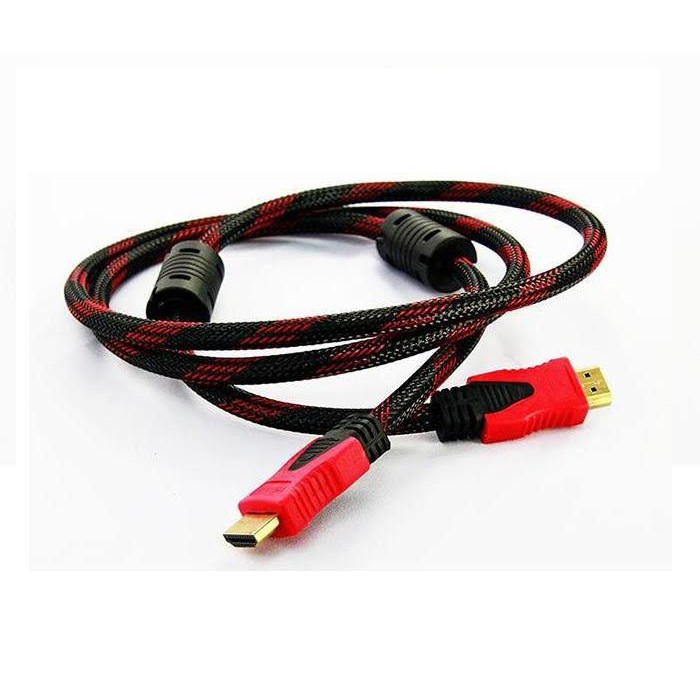 Cáp HDMI,Dây kết nối HDMI (đỏ đen) tròn (3m) Dây cáp bọc nhựa, Chống nhiễu, truyền tín hiệu 3D càng rõ nét và sống động