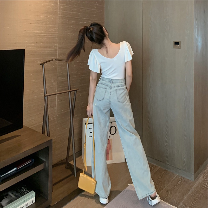 Áo Thun Dệt Kim Tay Ngắn Cổ Chữ v Thời Trang Dành Cho Nữ