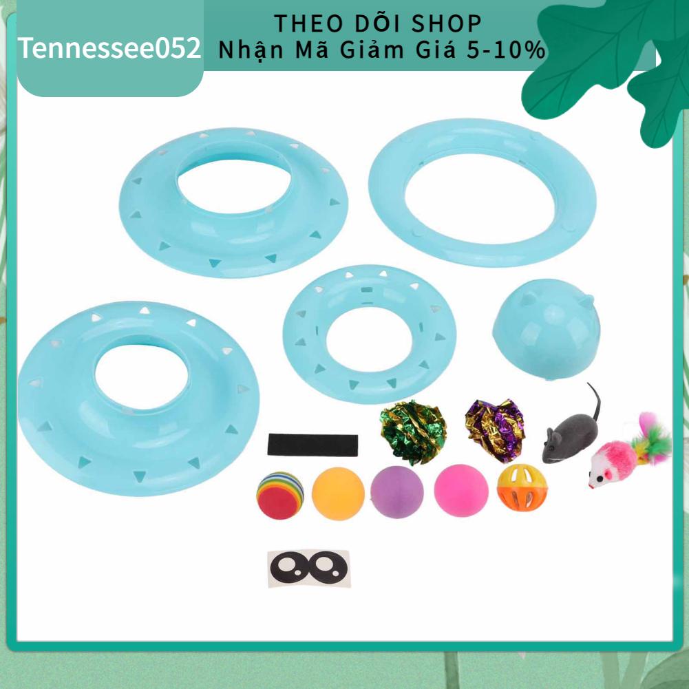 Tennessee052 Đồ chơi con mèo lăn 3 tầng Tháp tương tác đồ cho trong nhà