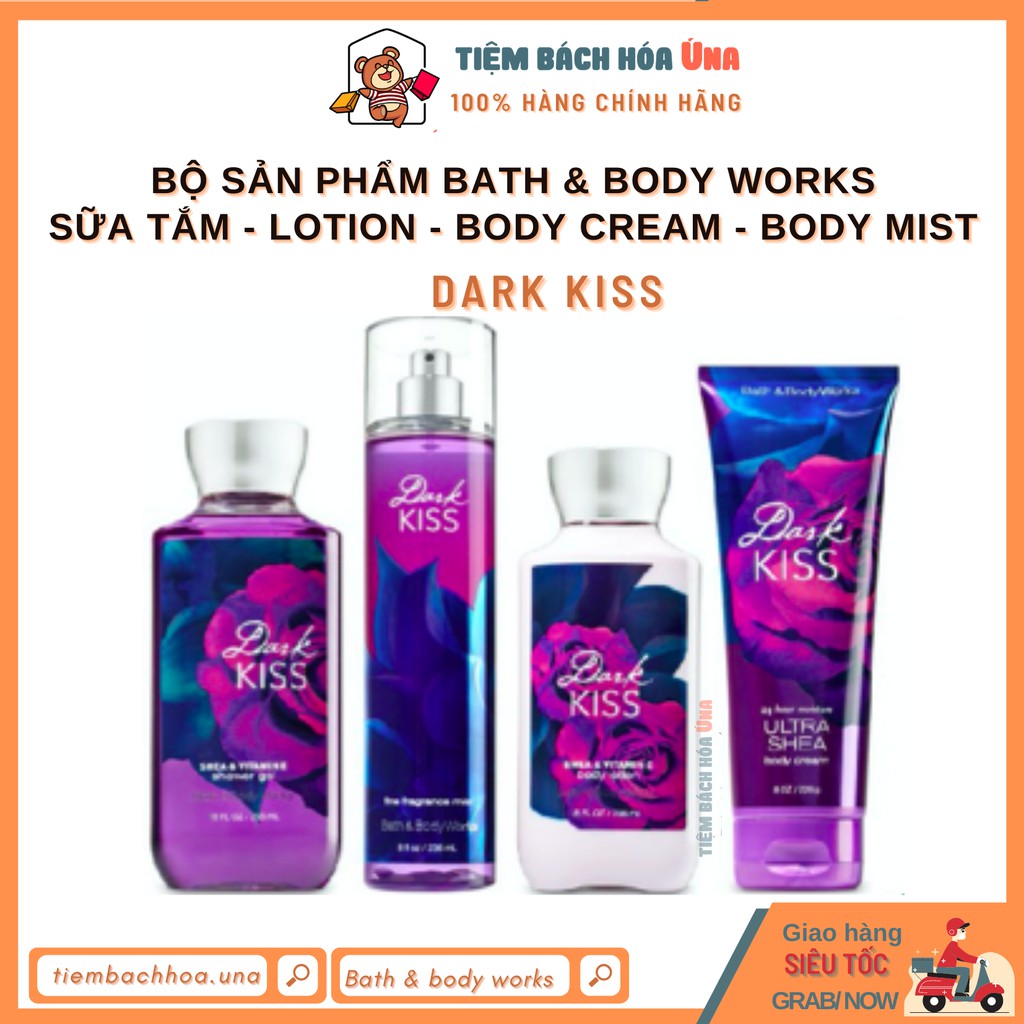 [Bill US] Dark Kiss | Bộ Sản Phẩm sữa tắm dưỡng thể xịt thơm toàn thân Bath and Body Works (BBW)