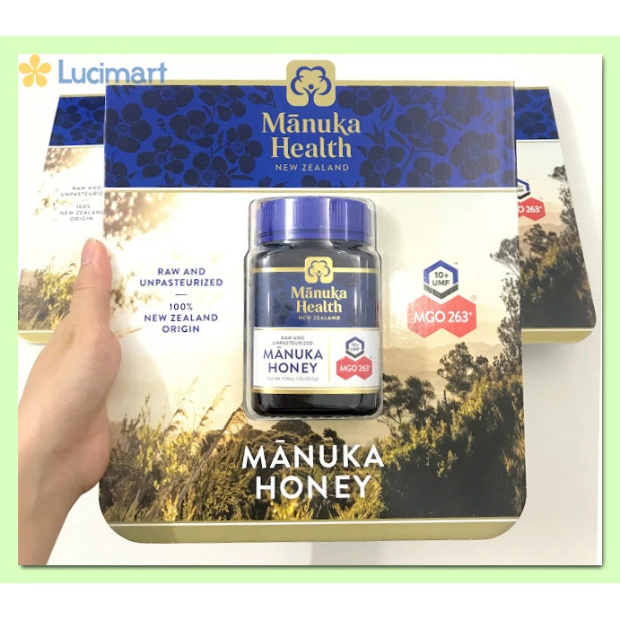 Mật ong manuka Manuka Health MGO 263+ Manuka Honey Blend 500g [Hàng Mỹ hạn dùng 2025]