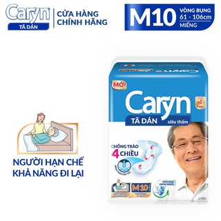 Combo 6 gói Tặng tấm lót] Tã dán Caryn size /M-L10