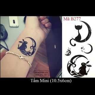 Xăm dán tattoo thỏ B277