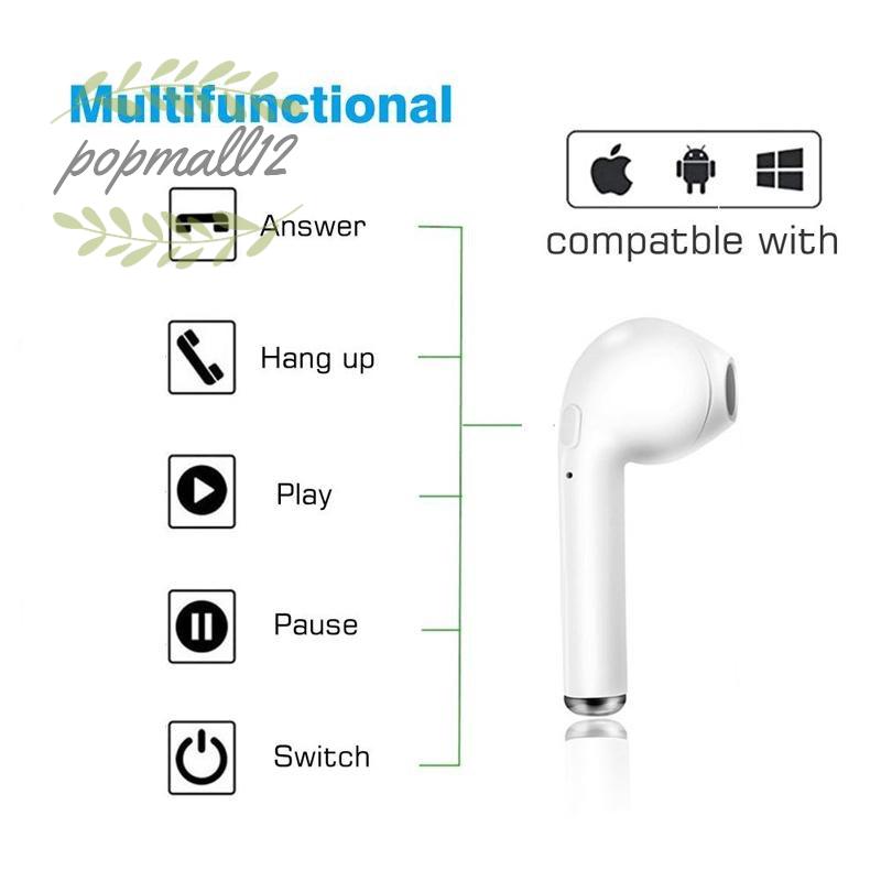 Fone de ouvido sem fio I7S TWS Bluetooth 4.2 fone de ouvido estéreo fone de ouvido com caixa de carga e microfone | BigBuy360 - bigbuy360.vn