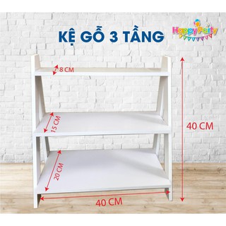 KỆ GỖ TRẮNG 2 TẦNG - 3 TẤNG