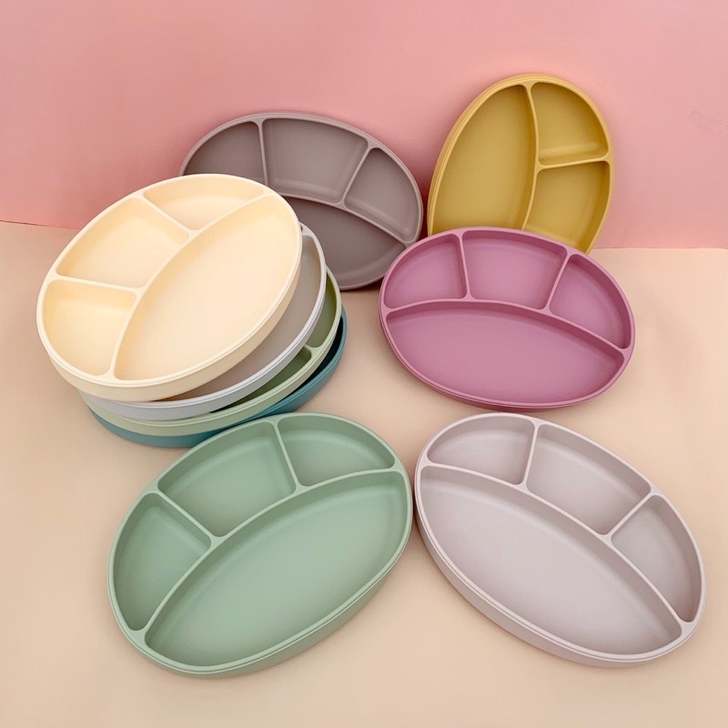 [Rẻ Vô Đối] Khay ăn Dặm silicon Siêu Đẹp Cho Bé