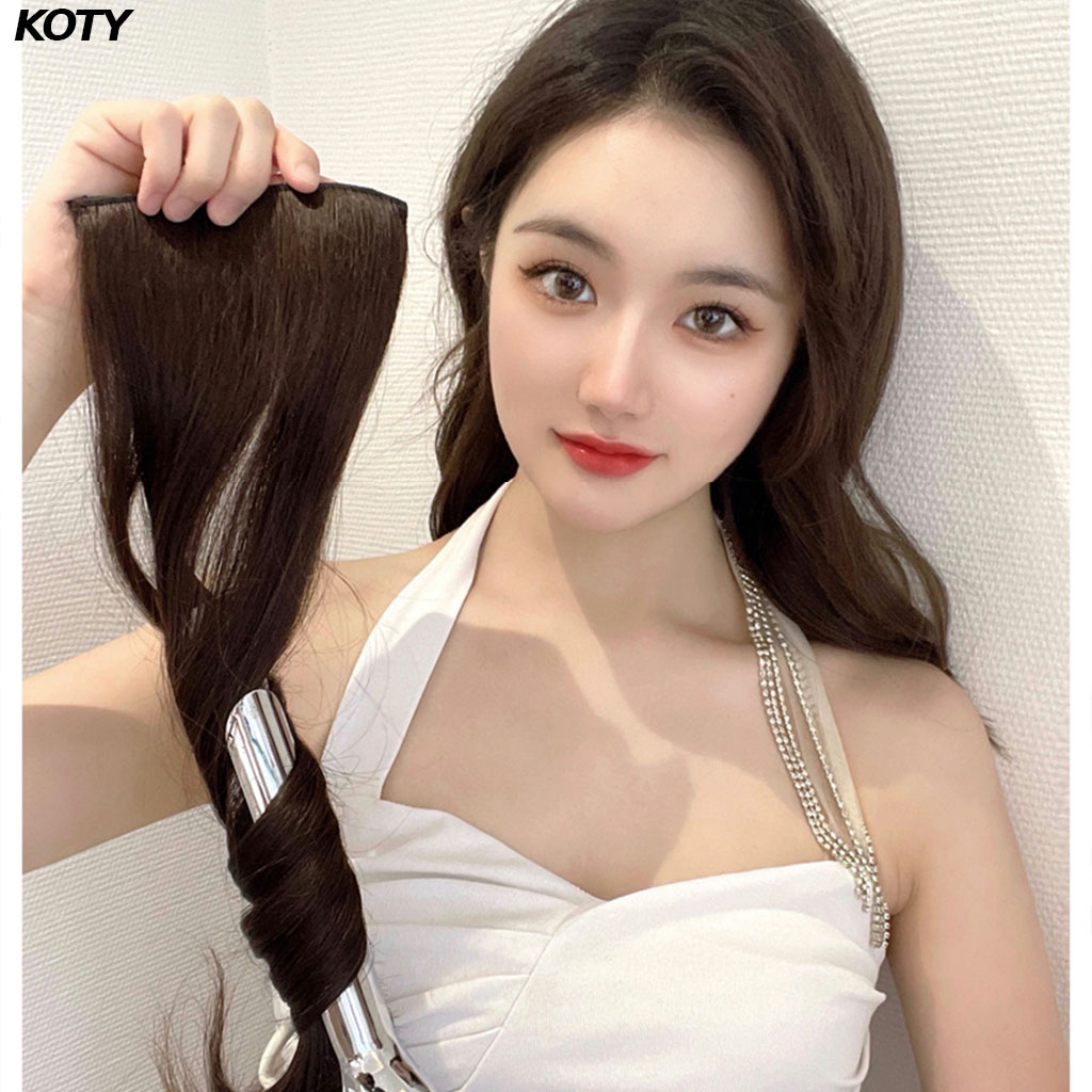 Combo 3 tóc giả kẹp xoăn sóng dài đẹp cho nữ, tóc kẹp nửa đầu làm dày tóc tự nhiên
