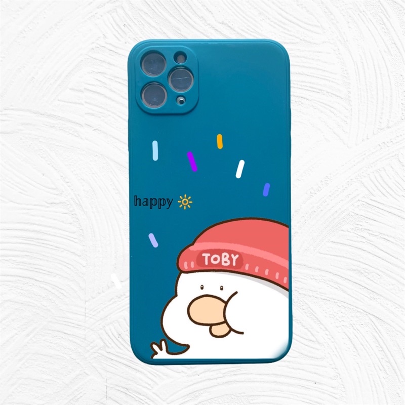 Ốp lưng e hình đôi vịt TOBY happy cute cạnh vuông giả ip12 5/5s/6/6plus/6s/7/7plus/8/8plus/x/xr/xs/11/12/pro/m