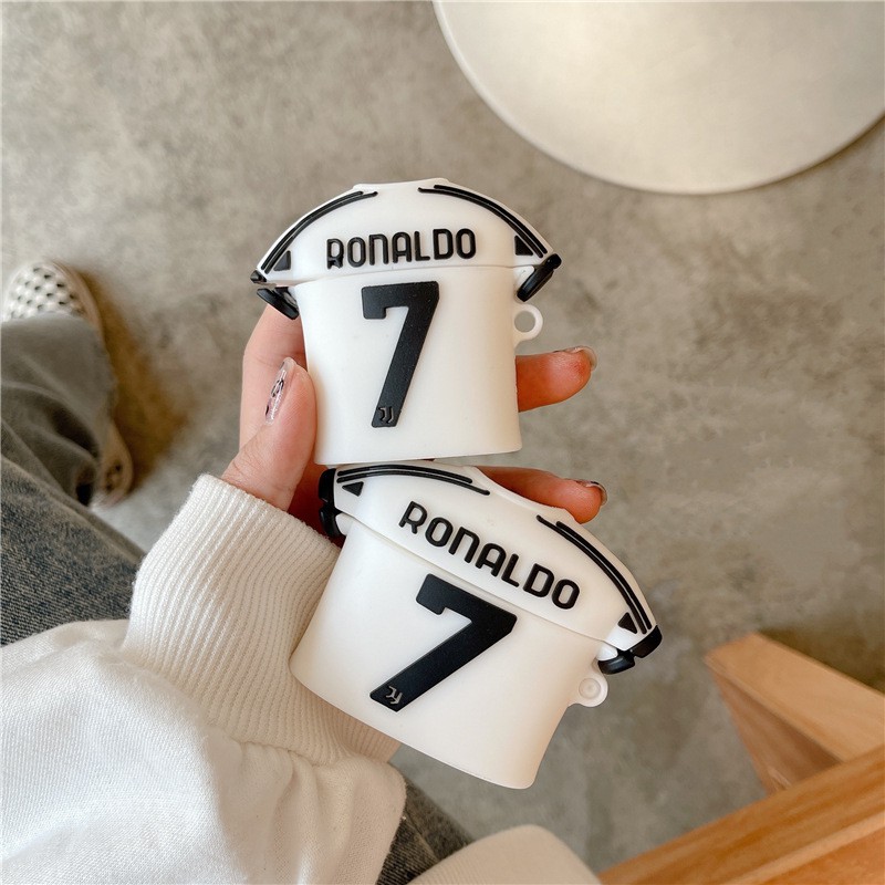Phụ kiện Airpods, ốp Airpods hình áo Ronaldo và Messi