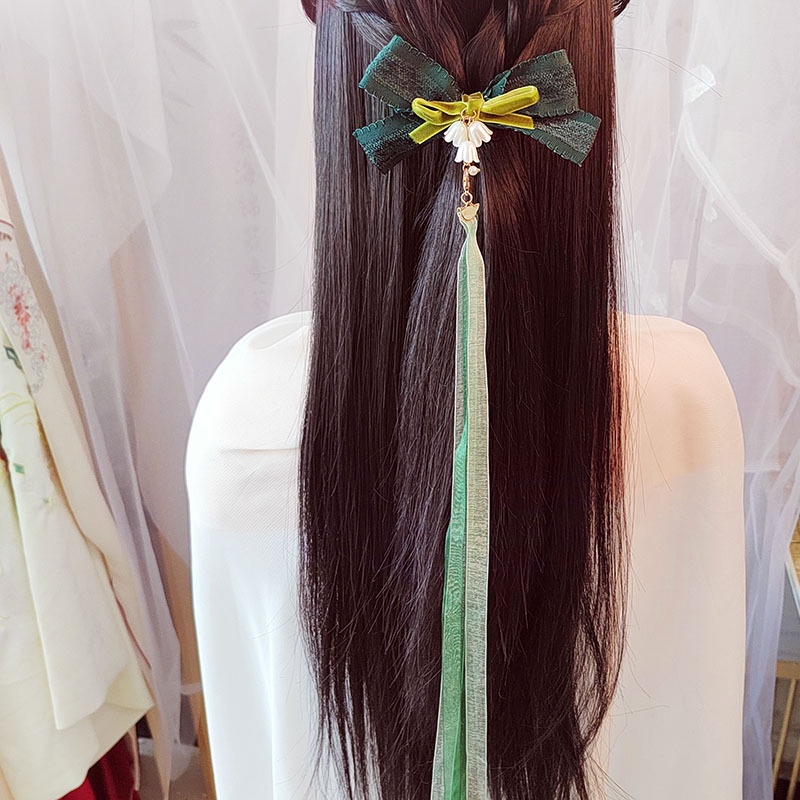 [Hàng Mới Về] Dây Buộc Tóc Thắt Nơ Ruy Băng Cổ Điển Cho Nữ