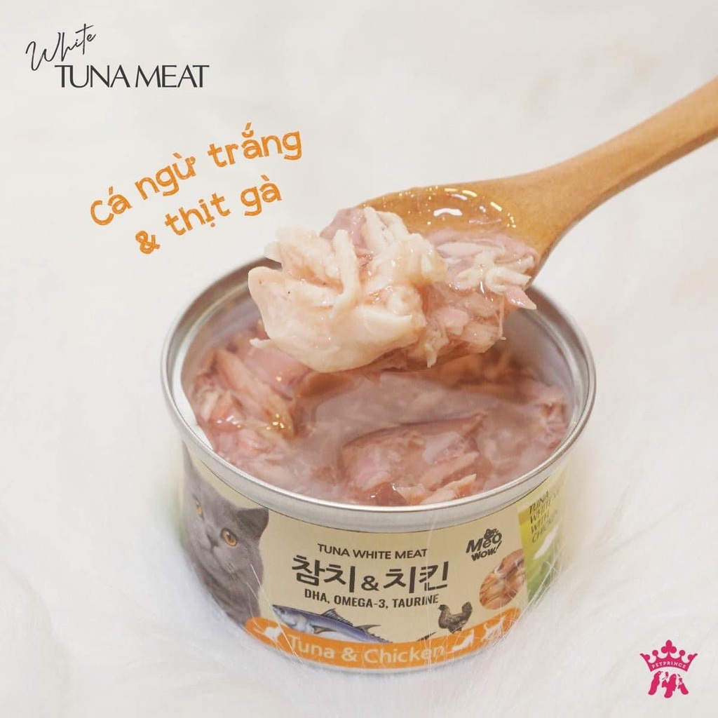 Pate cho mèo MEOWOW TUNA WHITE - SOUP CÁ NGỪ TRẮNG ĐÓNG HỘP CHO MÈO