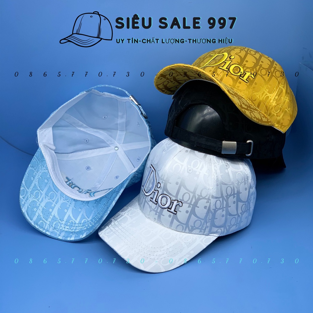 MŨ LƯỠI TRAI CHẤT GẤM THÊU DII- 0R NHIỀU MÀU CAO CẤP HÀNG ĐẸP NHƯ HÌNH