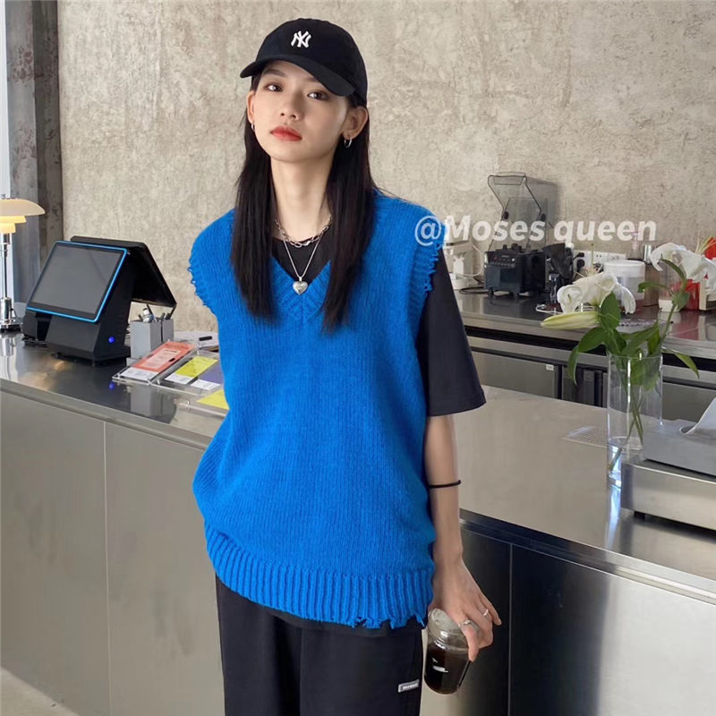 Áo Len Nữ Cộc Tay Cổ Chữ V Thời Trang Hàn | BigBuy360 - bigbuy360.vn