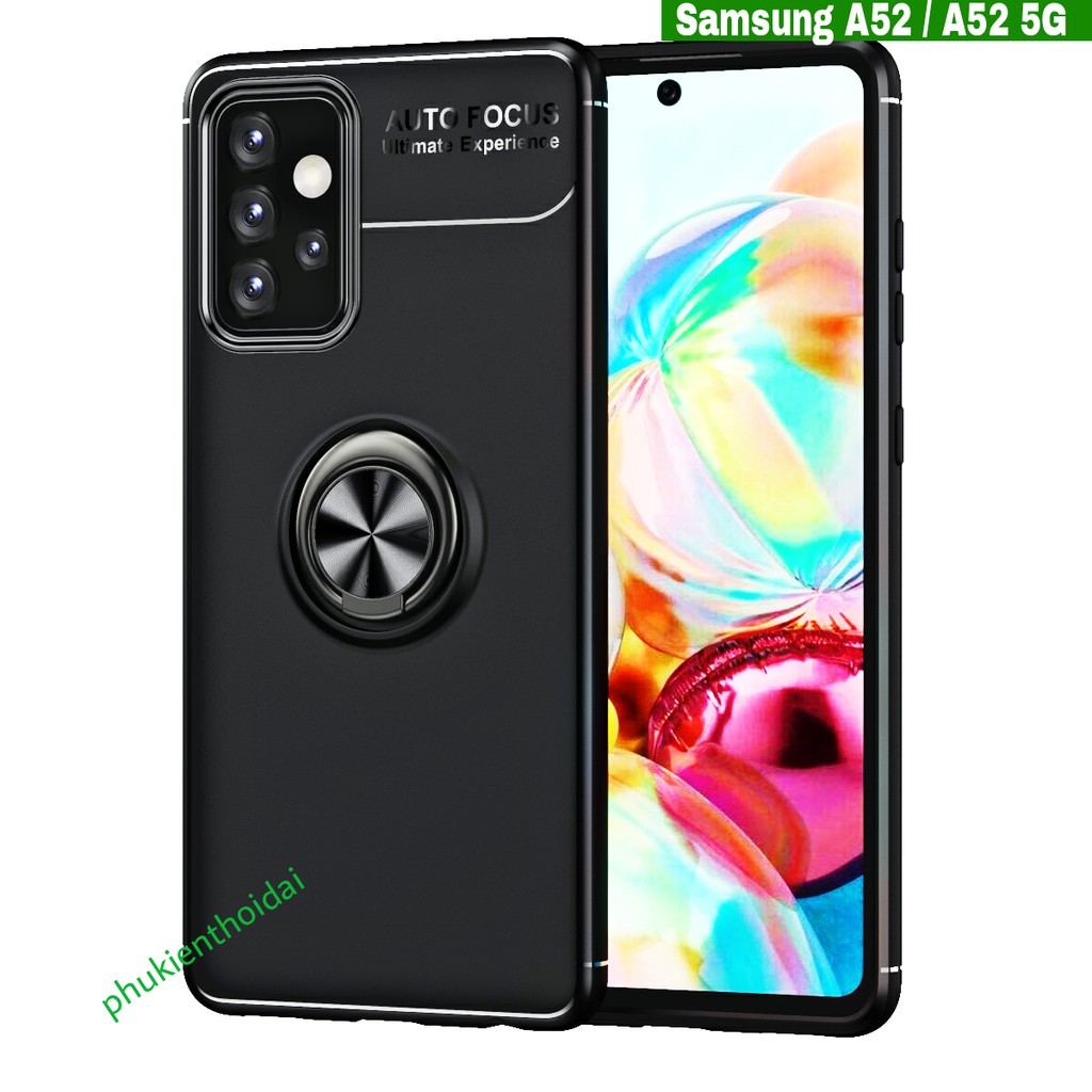 Ốp lưng Samsung A52 / A52 5G chống sốc giá đỡ nhẫn Auto Focus cao cấp