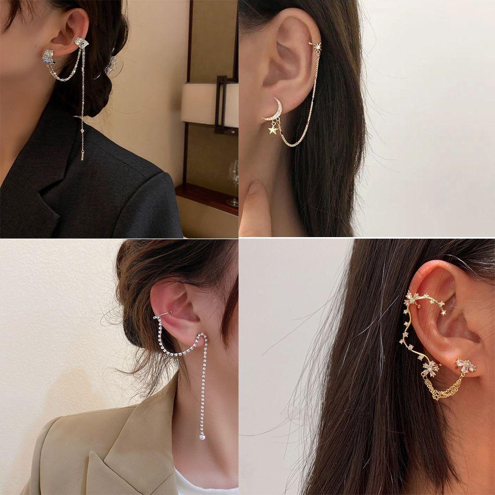 Bông Tai Dáng Dài Tua Rua Thời Trang Dự Tiệc 1 Cái|Bông Tai Thời Trang Xinh Xắn Cá Tính Cho Nữ