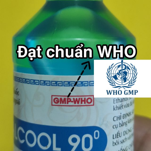 Cồn xanh 90 độ chai 60ml đạt chuẩn WHO